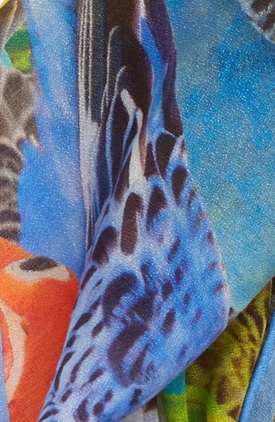Shop Loewe Parrot Print Diamond Cotton & Silk Scarf In Multicolor 9990