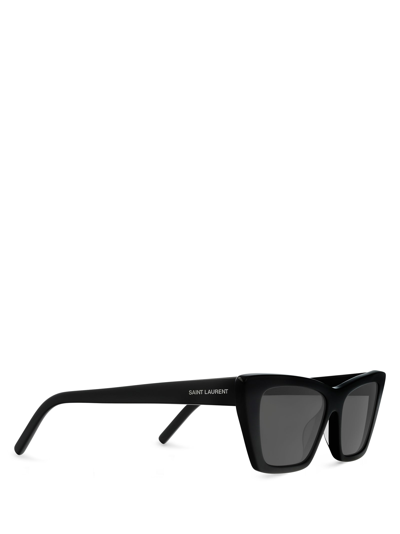 Shop Saint Laurent Sl 276 Black Sunglasses