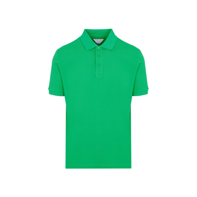 Shop Bottega Veneta Cotton Polo In Green