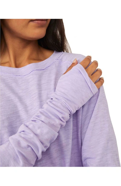 Shop Free People We The Free Arden Extra Long Cotton Top In Luxe Lilac