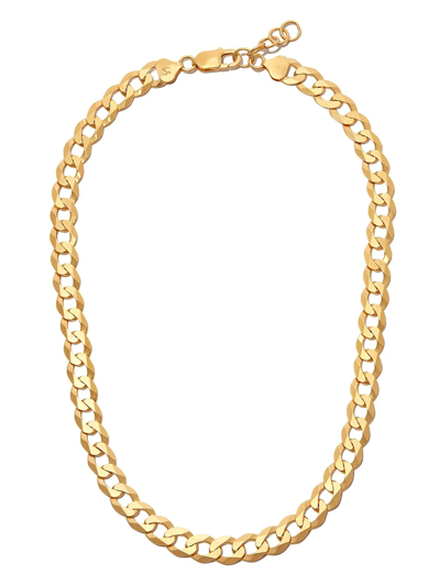 Shop Loren Stewart Flat Curb Chain Necklace In Gold