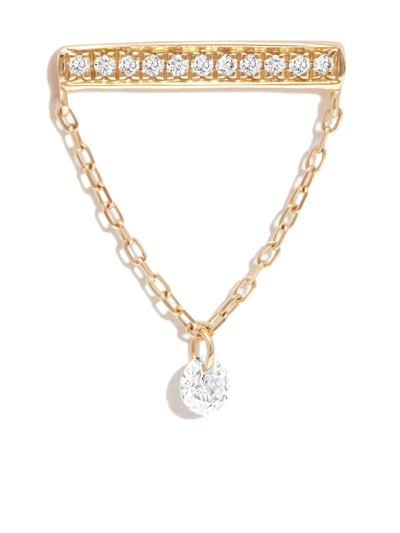 Shop Persée 18kt Yellow Gold Diamond Drop Earring