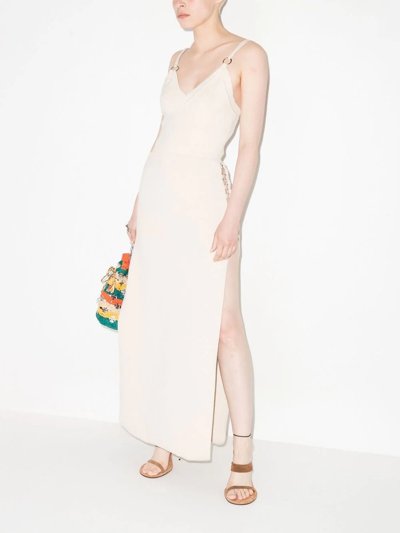 Shop Rabanne Cut Out-detail Maxi Dress In Nude
