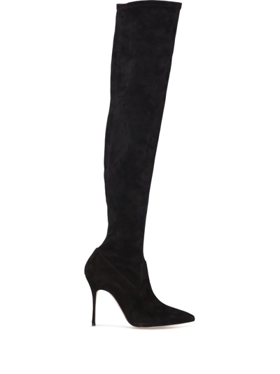 MANOLO BLAHNIK PASCALARE 105MM OVER-THE-KNEE BOOTS 