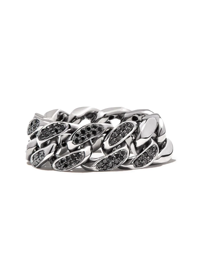 Shop Shay 18kt White Gold Diamond Link Ring In Silber