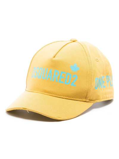 Shop Dsquared2 Logo-print Baseball Cap In Gelb