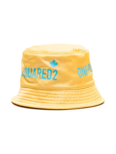 Shop Dsquared2 One Planet Bucket Hat In Gelb