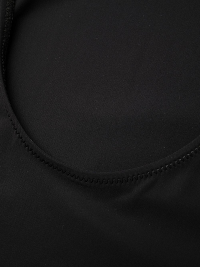 Shop Lido Halterneck Open-back Swimsuit In Black