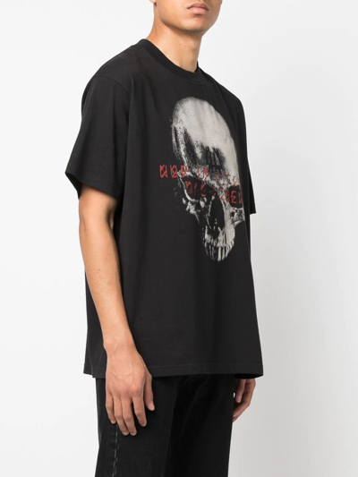 Shop 44 Label Group Skull-print Detail T-shirt In Schwarz