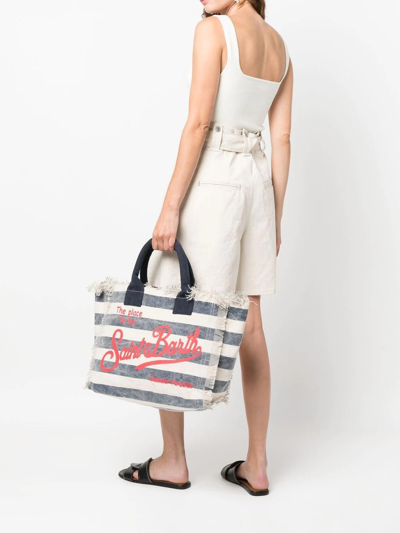 Mc2 Saint Barth Logo-print Tote Bag In Nude