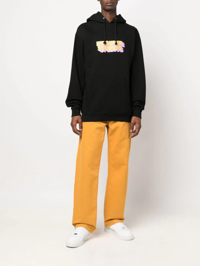 Kidsuper Logo-print Cotton Hoodie In Schwarz