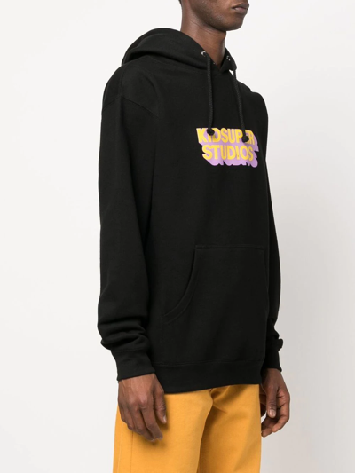 Kidsuper Logo-print Cotton Hoodie In Schwarz