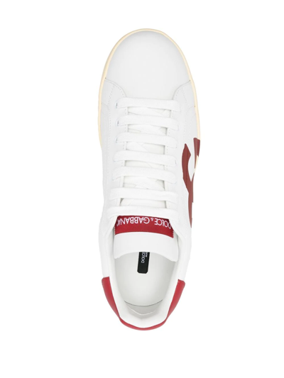 Shop Dolce & Gabbana Logo-print Lace-up Sneakers In White