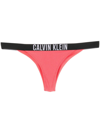 Calvin Klein Underwear Logo Embroidered Bikini Bottoms In Rosa | ModeSens
