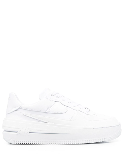 Shop Nike Air Force 1 Platform Sneakers In Weiss