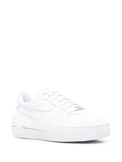 Shop Nike Air Force 1 Platform Sneakers In Weiss
