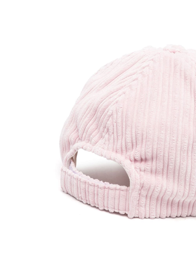 Shop Isabel Marant Logo-embroidered Ribbed Cap In Rosa