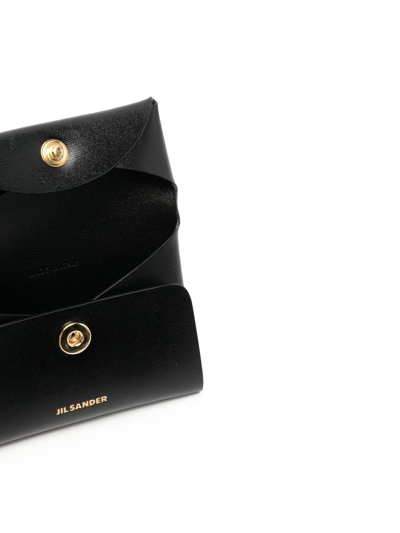 Shop Jil Sander Saffiano-texture Wallet In Schwarz