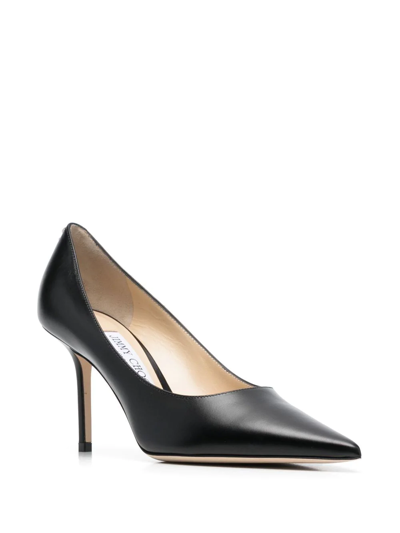 Shop Jimmy Choo Love Pointed-toe 85mm Pumps In Schwarz