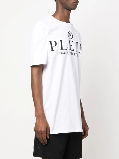 Philipp Plein Iconic Plein Round Neck T-shirt In Weiss