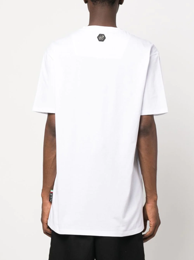 Philipp Plein Iconic Plein Round Neck T-shirt In Weiss