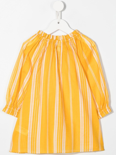 Shop Zimmermann Anneke Stripe-print Smock Top In Gelb