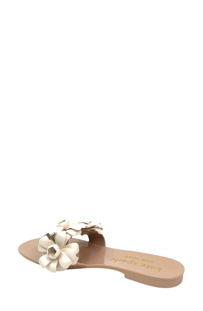 Kate Spade Women's Jaylee Floral Appliqué Jelly Slides In Peach Shake/ Cream