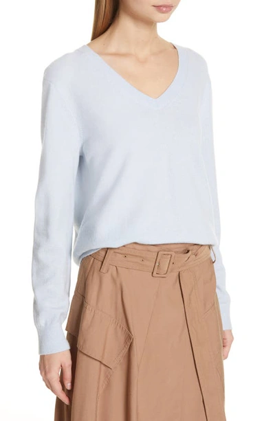 Shop Vince Weekend V-neck Cashmere Sweater In H Glacier