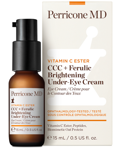 Shop Perricone Md Vitamin C Ester Ccc + Ferulic Brightening Under-eye Cream, 0.5 oz In No Color
