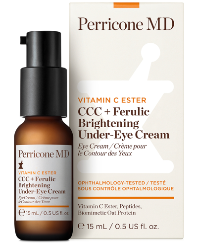 Perricone Md Vitamin C Ester Ccc + Ferulic Brightening Under-eye Cream, 0.5 oz In No Color