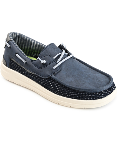 Shop Vance Co. Men's Carlton Casual Slip-on Sneakers In Blue