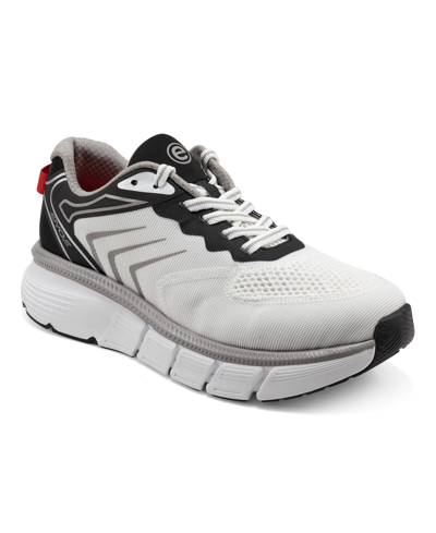 Shop Easy Spirit Men's Jump Emove Walking Sneakers Men's Shoes In White/black/gray