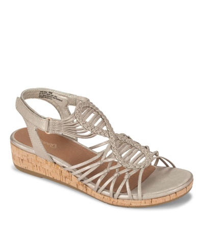 Shop Baretraps Areana Strappy Wedge Sandals Women's Shoes In Champagne