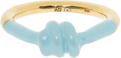 Shop Marshall Columbia Ssense Exclusive Blue Alan Crocetti Edition Knot Ring