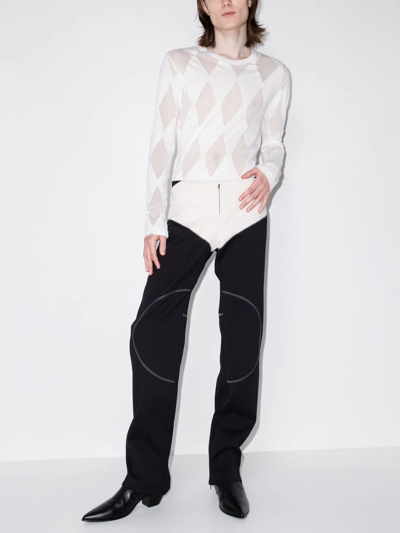 潜水面料拼接长裤