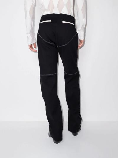 潜水面料拼接长裤