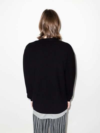 Moncler Pocket-detail Crew Neck Jumper In Blue