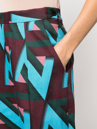 Rachel Comey Westside Abstract-print Trousers In Blue