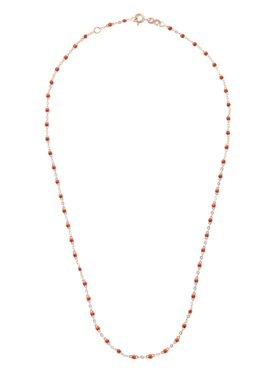Gigi Clozeau 18kt Rose Gold Classic Gigi Beaded Necklace In Pink