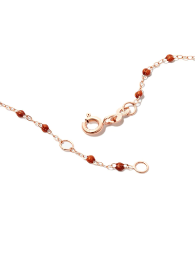 Gigi Clozeau 18kt Rose Gold Classic Gigi Beaded Necklace In Pink
