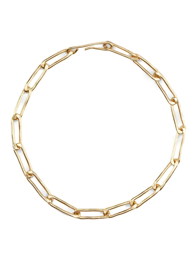 Shop Laura Lombardi 14kt Yellow Gold-plated Adriana Chain Anklet