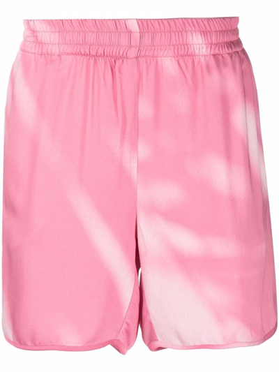 Shop Blue Sky Inn Tie-dye Track Shorts In Pink