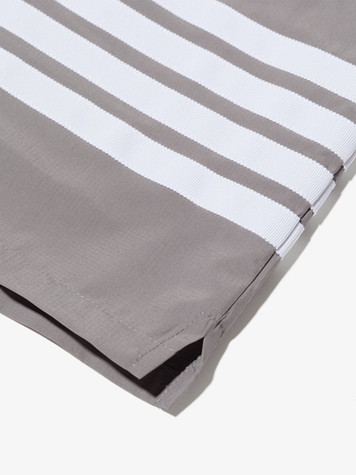 Thom Browne Grey 4-bar Stripe Drawcord Shorts In Grey
