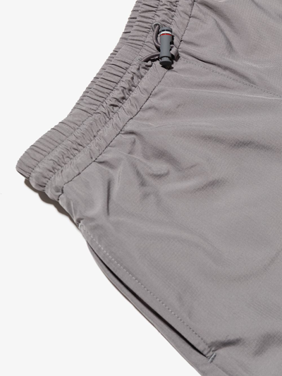 Shop Thom Browne Stripe-detail Swim Shorts In Grey