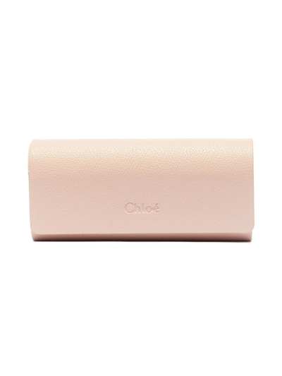 Chloé Pilot-frame Tortoiseshell-effect Sunglasses In Orange