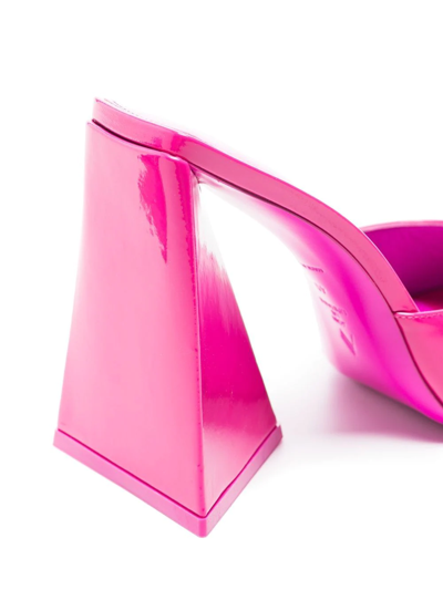 Attico Devon Sandals With Square Head And High Heels In Pink