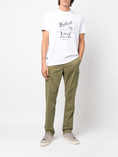 Woolrich Logo-print Cotton T-shirt In White