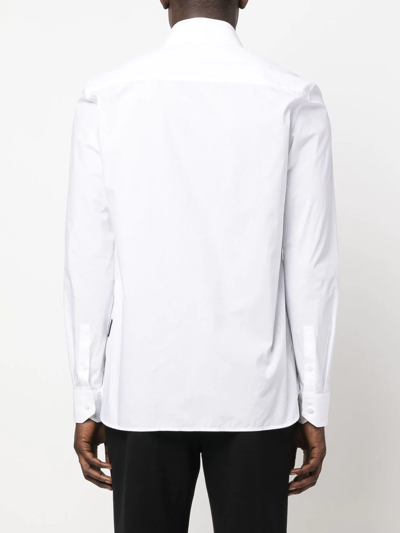 Shop Karl Lagerfeld Button-up Poplin Shirt In White