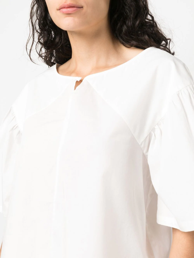 Shop Rodebjer Keyhole-detail Organic-cotton Top In White