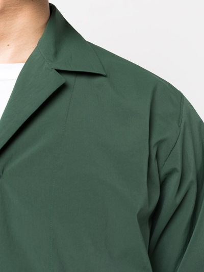 Shop Issey Miyake Lightweight Long-sleeved Shirt In Green